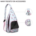 thumbnail image 2 of Vintage Highland Cow Print Sling Backpack – Cute Farmhouse Floral Cow Crossbody Bag for Women & Men, Lightweight Hiking Daypack, 2 of 4