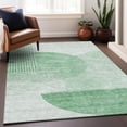 thumbnail image 5 of HomeRoots 655832 5 x 8 ft. Green & Ivory Geometric Transitional Washable Machine Made Rectangle Area Rug with UV Protection, 5 of 8