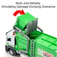 thumbnail image 6 of 1:32 Toy Garbage Classification Sanitation Truck Models Alloy Diecast Flatbed Trucks Sound Light Doors Opened Pull Back Kid Gift, 6 of 8