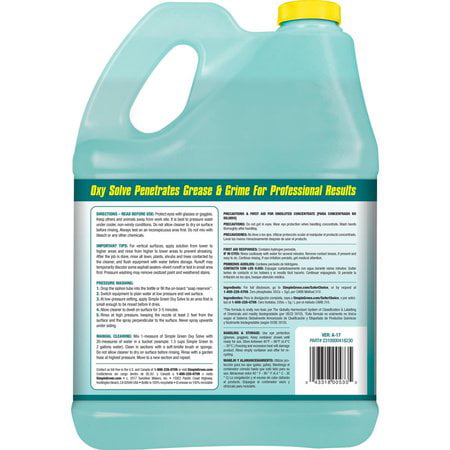 Simple Green-676-2310000418230 SIMPLE GREEN Oxy Solve Total Outdoor  Pressure Washer Concentrate 1 Gallon - 2310000418230