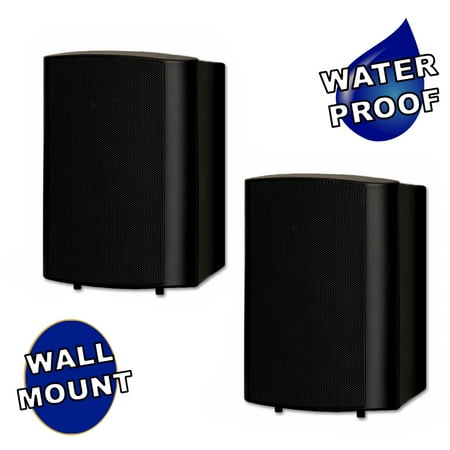 Theater Solutions TS425ODB Indoor / Outdoor Speakers Mountable Black Pair