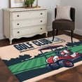 thumbnail image 4 of Golf Club Washable Area Rugs 4'x6', Vintage Golf Ball Cart Grass Beige Background Low Pile Throw Living Room Rug Non-Slip Sturdy Edge Binding Carpet for Indoor Entryway Bedside Kitchen, 4 of 9