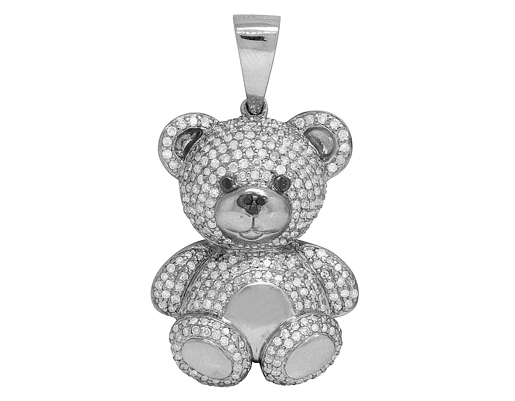 Jewelry Unlimited - Ladies 10K White Gold Genuine 1 CT Diamond Teddy