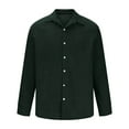 thumbnail image 4 of DDAPJ pyju Men's Long Sleeve Corduroy Shirts Relaxed Fit Casual Button Down Shirt Jacket Lightweight Shacket Green L, 4 of 7