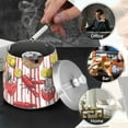 thumbnail image 4 of Yayeee Ashtray with Lid for Cigarette Smokeless Stainless Steel Home Ash Holder, Red Lobster, 4 of 7