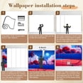thumbnail image 5 of Basketball Wallpaper Outdoor Basketball Court Palm Tree Peel and Stick Wall Murals 69"H x 96"W Removable PVC Wall Paper Self-Adhesive Wall Paintings Art Decor for Bedroom Living Room, 5 of 7