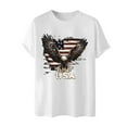 thumbnail image 5 of Chiccall Men's American Flag Print Patriotic Crew Neck Summer Tops Independence Day Short Sleeve Tee Shirts, 5 of 6