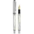 thumbnail image 3 of Xezo Xezo Maestro® Oceanic White Mother of Pearl Fountain Pen (Medium-Fine 0.45mm Nib) - Chrome Cap, 3 of 6