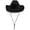 Black, variant on Doomiva Women's White Cowboy Hat Shiny Rhinestone Fringe Western Bridal Cowgirl Hat Fancy White One Size