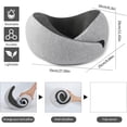 thumbnail image 4 of Travel  Pillow Airplane, Memory  Travel Pillows for Comfort  Sleeper Hold Compact and  Design for Traveling  Rides  Road Trip Essentials for Adults and  (Grey), 4 of 6