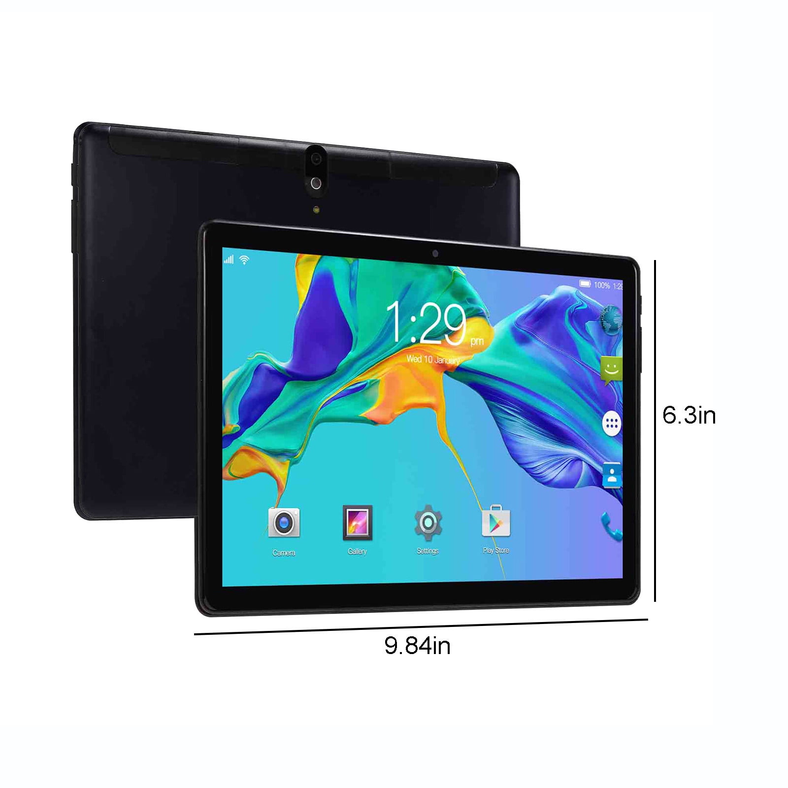 Upgraded 2+16G 10.1 Inch Tablet PC IPS HD Screen WiFi Bluetooth Voice Call Game Video Learning Tablet Android 10.0 System SIM Standby Full Netcom