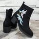 thumbnail image 2 of NECHOLOGY Botas Mujer Adulto Femenino Zapatos Botines de mujer Botas de mujer con tacón grueso y punta redonda de comercio exterior nuevas de otoño e invierno (Black, 8.5), 2 of 7