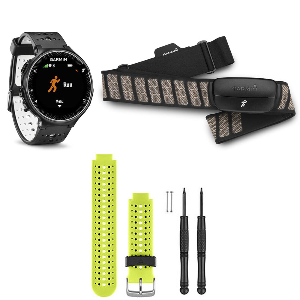 Garmin Forerunner 230 GPS Running Watch with Heart Rate Monitor - Yellow Band Bundle