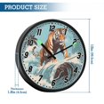 thumbnail image 3 of Dailycode Night Light Wall Clock Glow in The Dark 12 inch Battery Operated Silent Luminous Clocks, Cool Surfing Tiger, 3 of 8