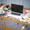 thumbnail image 3 of Long Mouse Pads for Desk,Pioneer Flower Floral Print Pattern Desk Mats on Top Of Desks, Desk Mouse Pad Extra Large with 3mm Non-Slip Base and Stitched Edge for Gaming,Office,Work,Home 35.4"x15.7", 3 of 6