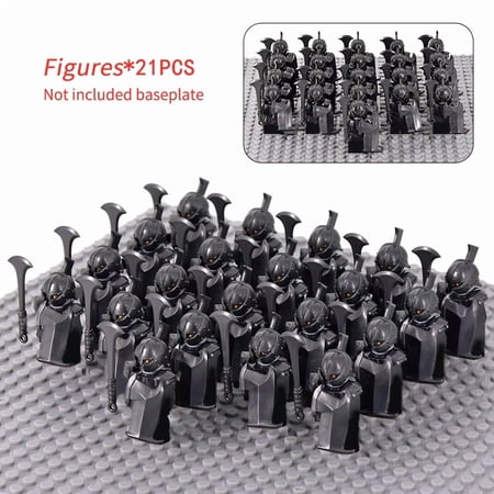 8pcs/lot The Elves Soldier Orcs Army Figures LOTR Armor Guard Warrior Archer Medieval Knights Building Blocks Bricks toys gifts