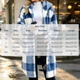 thumbnail image 2 of ibuvkizy Womens Buffalo Plaid Fuzzy Long Fleece Coat,Lapel Collar Button Up Teddy Sherpa Warm Oversized Winter Hooded Outer Jacket with Pockets,2XL, 2 of 6