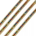 thumbnail image 2 of U8MO 4.8 yard/Roll Alloy Rhinestone Strass Three Rows Rhinestone Cup Chains 8.5x3.5mm, 2 of 9