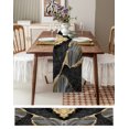 thumbnail image 2 of Black Marble Texture Table Runner Country Wedding Decoration Tablecloth Hotel Dining Table Kitchens, 2 of 5