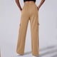 thumbnail image 4 of Pantalones deportivos de cintura alta y pierna ancha con bolsillos para mujer: pantalones joggers informales y prácticos para ropa deportiva, tejido Dacron, 4 of 4