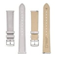 thumbnail image 2 of BISONSTRAP Elegant Leather Watch Straps, Quick Release, Watch Bands for Women and Men, 12mm, White (Silver Buckle), 2 of 7