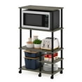 thumbnail image 4 of Furinno Turn-N-Tube 4-Tier Toolless Kitchen Storage Shelf Cart, French Oak Grey/Black, 4 of 5