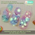 thumbnail image 3 of Kids Unicorn Slippers for Boys Girls Toddler Fuzzy Slippers Children House Slippers with Anti Slip Soles Glow in the Dark F17, 3 of 9