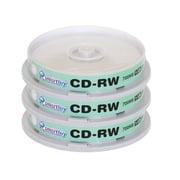 30 Pack Smartbuy CD-RW 1-12X 700MB/80Min High Speed Logo Rewritable Blank Data Media Disc
