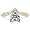 thumbnail image 3 of Heart Shape 2 Carat IGI Certified Lab Grown Diamond Ring | 14K Yellow Gold | Zelda Classic Chevron Diamond Ring | FG-VS1-VS2 Quality Friendly Diamonds, 3 of 5