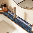 thumbnail image 2 of Yayeee Faucet Mat for Kitchen Sink 14.7" Diatomite Long Splash Guard Pad, Ocean Waves, 2 of 7