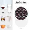 thumbnail image 6 of Lsque Rose Flowers Pattern 4" Drink Coasters Set of 4, PVC Leather Absorbent Coasters, Table Coaster Set Decorative Coffee Cup Coasters Housewarming Gift -Round Shape, 6 of 6