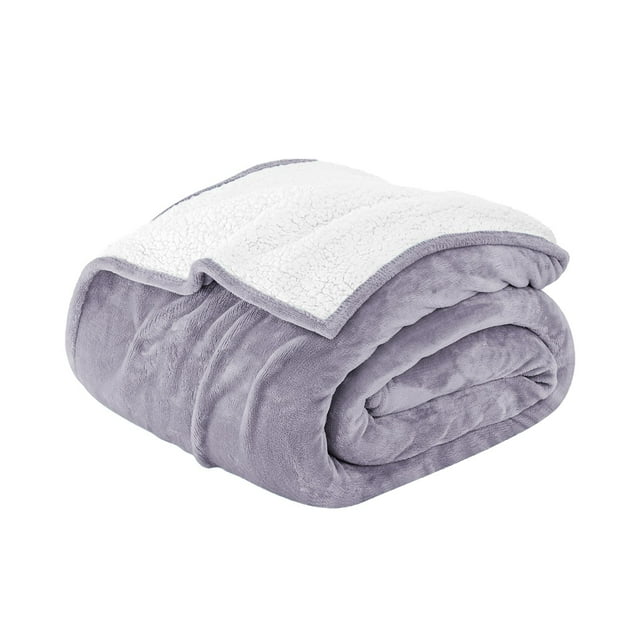 Cobija Individual para Cama o Sofá, Manta Ultrasuave y Transpirable, Calidad Premium, Afelpado Tipo Borrego Térmico para Climas Fríos, Ligera, 150 * 200 CM (Gris, Individual)
