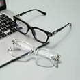 thumbnail image 5 of Classic Non-prescription Eyeglasses Thick Square Frame Clear Lens Glasses for Women Men, 5 of 5