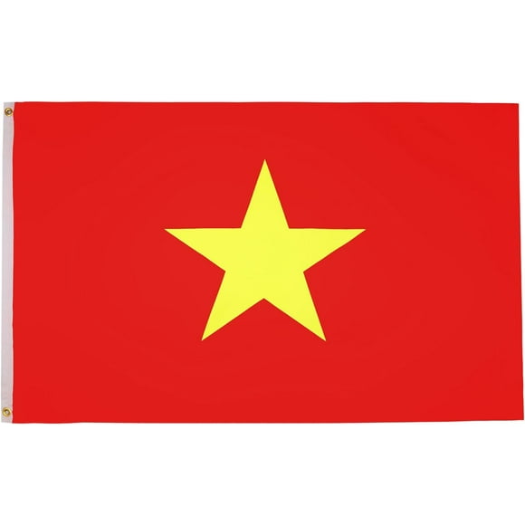 2024 Paris Olympics Vietnam Flag - 3x5 Ft - 100D Polyester Vietnamese Banner with Two Metal Grommets - Fade Resistant - Vivid Colors - 3' x 5' Feet_Special Gift