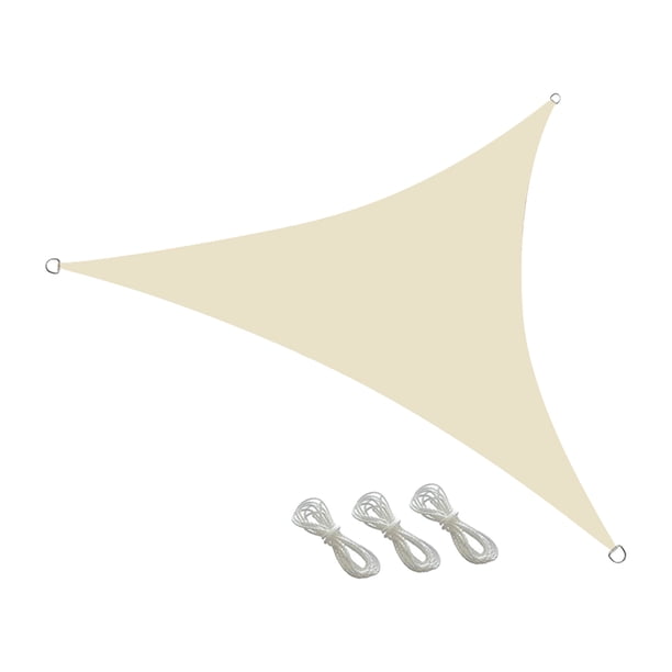 Parasol resistente a los rayos UV, 10 pies, toldo de vela triangular, refugio para plantas de jardín Tomshoo Beige/Tipo 2