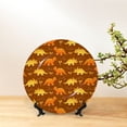 thumbnail image 6 of Kdxio Dinosaurs and Leaves Bone China Decorative Plate Ceramic Decorative Plate for Home Office Wall Stand Decorative Plates for Home Bedroom-10in, 6 of 6