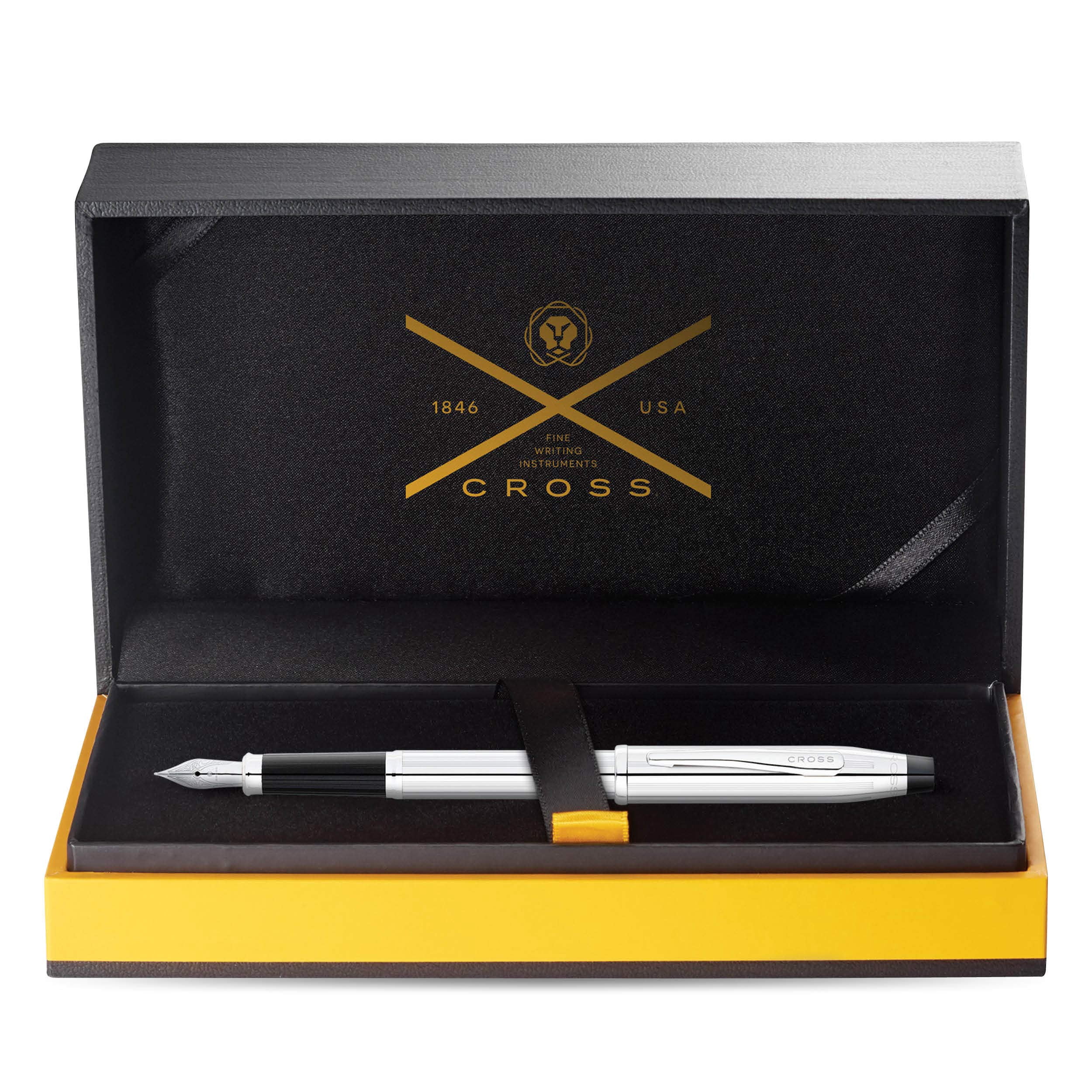 Cross Century® II Lustrous Chrome with Polished Chrome Appointments and Stainless Steel Fine Nib Fountain Pen