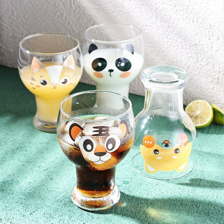 Glass Coffee Mugs, Cute Glass Mugs Animal Glass Mug Tea Milk Cups Glass  Coffee Cups with Flamingo Pattern Clear Espresso Mugs 350ml