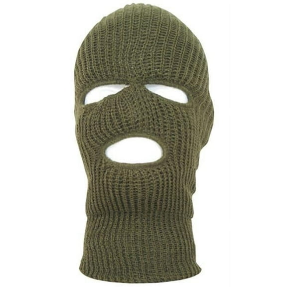 Acrylic 3 Hole Face Mask - Olive Drab