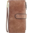 thumbnail image 2 of Portefeuille pour Femmes Grande Capacité Porte-Cartes de Crédit Portefeuille Rfid Femmes Double Poche à Glissière Pochette Poignet Bifold pour Dames Portefeuille en Cuir,Noir, 2 of 39