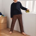 thumbnail image 5 of Hirioo Dark Brown Glitter for Teenagers' Pajama Pants Womens Lounge Pants with Pockets Pj Bottoms Pants for Men-Medium, 5 of 6