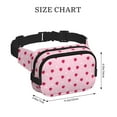 thumbnail image 4 of Rateoe Strawberry And Heart Print Fanny Pack Belt Bag for Women and Men, Square Double-Layer Waterproof Waist Pack with Adjustable Strap for Hiking, Jogging, Cycling, 4 of 9