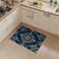 thumbnail image 2 of ODIKA 3'x5' Washable Accent Rug Pet Friendly, Non-Shedding Mat Compass Nautical Maritime Medallion Framed By Vintage Scrolls for Bedside, Bedroom, 2 of 7