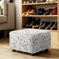 thumbnail image 4 of Xixirimido Abstract Boho Geometric Art Pattern Stretch Ottoman Cover Rectangle Footstool Slipcover Folding Storage Stool Protector Nonslip Footrest Ottoman Cover with Elastic Bottom, Large, 4 of 7