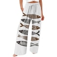 thumbnail image 2 of Wide Leg Palazzo Pants for Women Elastic Waist Wide Leg Relaxed Fit Casual Trousers with Drawstring, 2 of 5