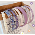 thumbnail image 2 of Gocvo 8Pcs Hair Headbands for Women, Fashion Wide Headbands Multi-style Women Headbands Trendy Hair Accessories, Purple, 2 of 4
