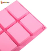 Spencer Set of 2 Silicone Soap Molds, 6 Cavitie Soap Making Cake Baking Mold Pan Bakeware Supplies for Soap Making, Pudding, Muffin, Loaf