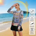 thumbnail image 5 of FORMRS Womens Long Sleeve Shirts UPF 50+ Sun Protection Quick Dry Fishing Hiking Tops, Size S-2XL, Green Boat, 5 of 8