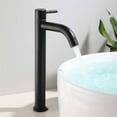 thumbnail image 3 of Black Bathroom Vessel Sink Faucet,Single Handle Bathroom Faucet,Single Hole Tall Bathroom Faucet Stainless Steel Lavatory Vanity Faucets Mixer Taps,Sleek Design, 3 of 11