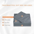 thumbnail image 4 of Elegant Comfort 4-Piece Quilted Bed Sheet Set - Gift Box - 1500 Thread Count Quality Softness - Wrinkle Resistant - All Around Elastic Fitted Sheet, Deep Pocket, Twin, Gray, 4 of 5